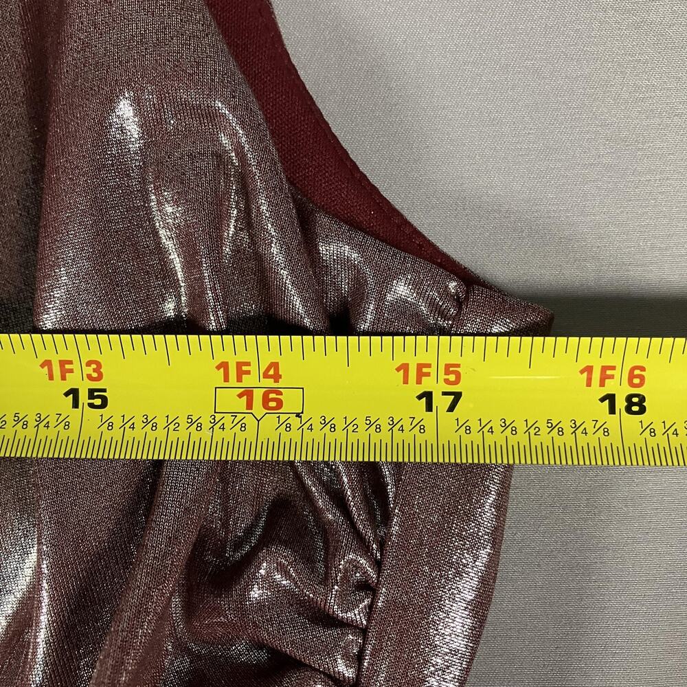 Vince Camuto Dress Womens 14 Metallic Rose Gold Ruched Cowl Neck Gown Evening - Picture 4 of 12